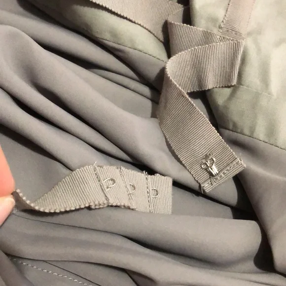 J. CREW | Arabelle Grey Silk Chiffon Strapless Formal Event Dress size 14 {NEW} - Picture 12 of 12